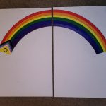 Step 1 On canvas - the Pride Rainbow. Monton Unitarian Church was the first in Salford to offer same-sex weddings  and very proud to support the LGBTQ+ Community